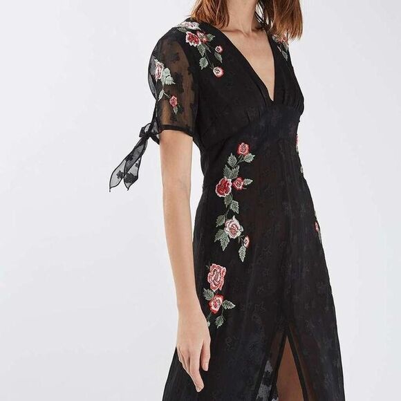 Whimsygoth embroidered midi / maxi dress from Topshop - Picture 1 of 8